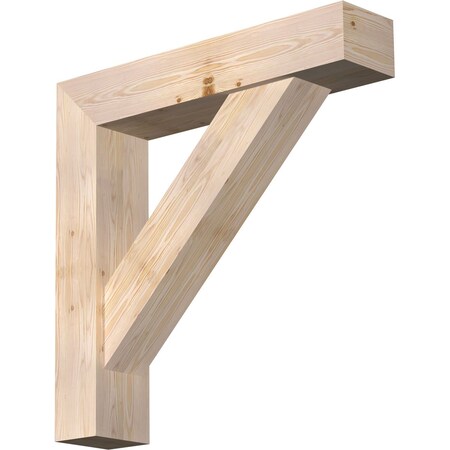 Ekena Millwork Traditional Craftsman Smooth Bracket w/ Offset Brace, Douglas Fir, 7 1/2"W x 36"D x 36"H BKT0806X36X36TRA04SDF